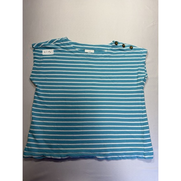 J. Jill Tops - J. Jill Women's Sleeveless Boat Neck Knit 100% Cotton Striped Top S Petite